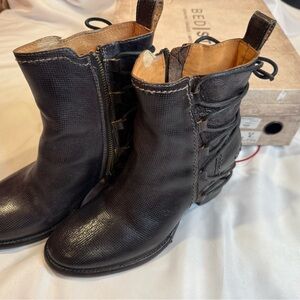 Bed Stu Dark Brown Heeled Boots for Women